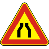 Road narrows