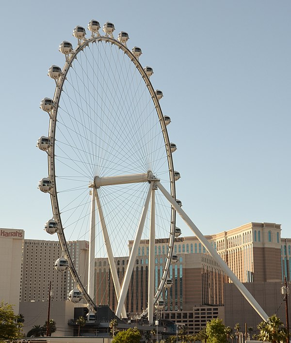 High Roller, in Las Vegas, Nevada, world's tallest operational Ferris wheel between 2014 and October 2021