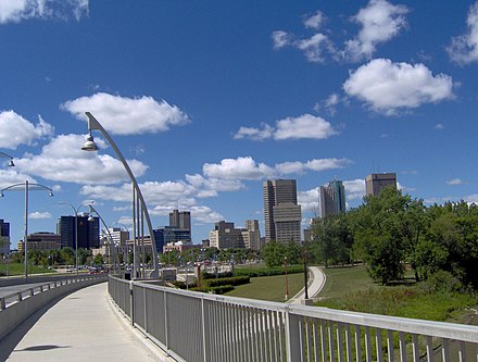 Downtown from Esplanade Riel