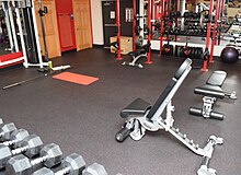 Dunamis Therapy and Fitness using Greatmats recycled rubber flooring in its weight training area. Dunamis Therapy and Fitness.jpg