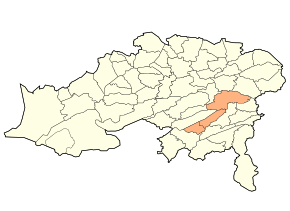 Localizarea districtului în cadrul provinciei