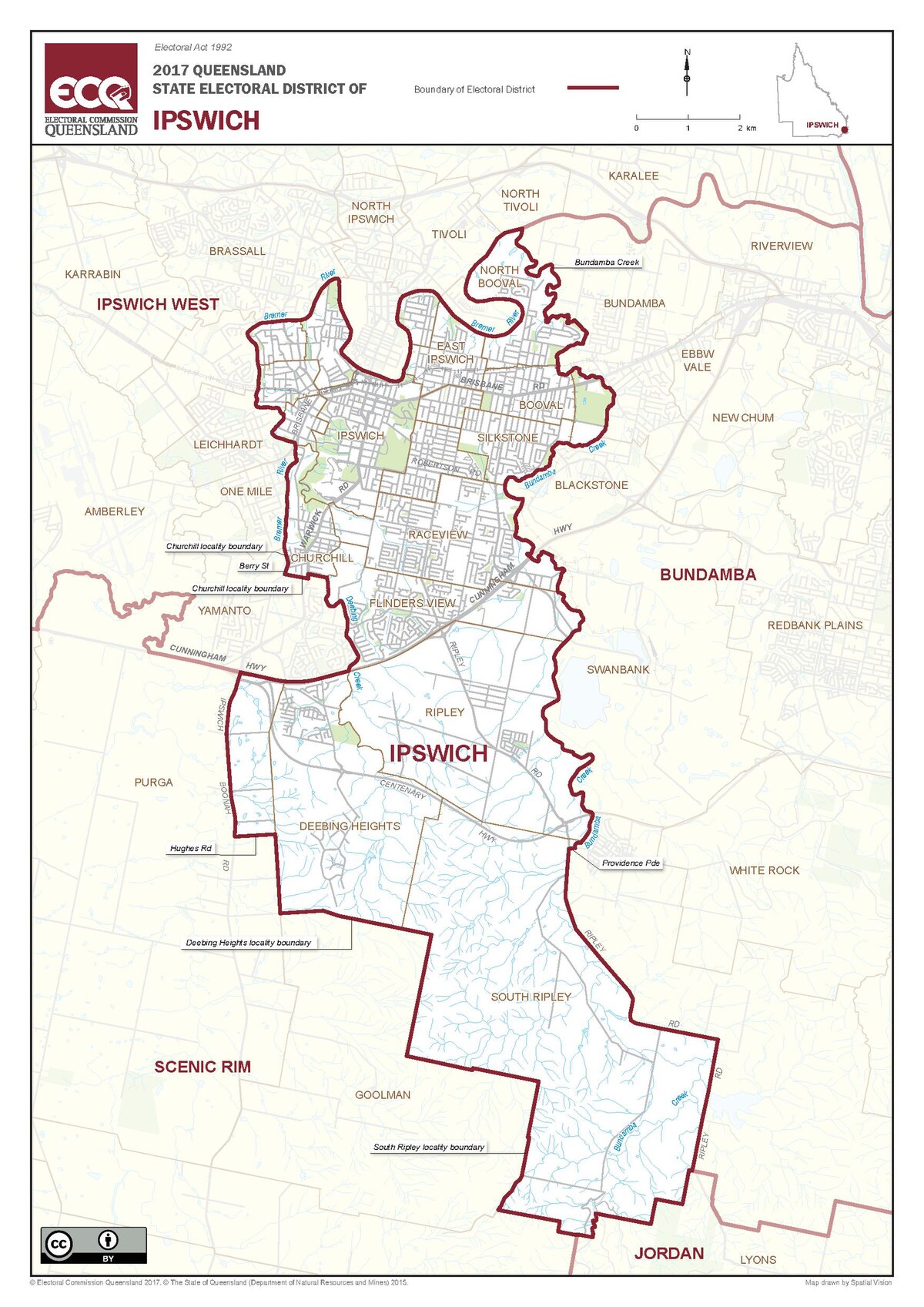 map of ipswich qld Electoral District Of Ipswich Wikipedia map of ipswich qld