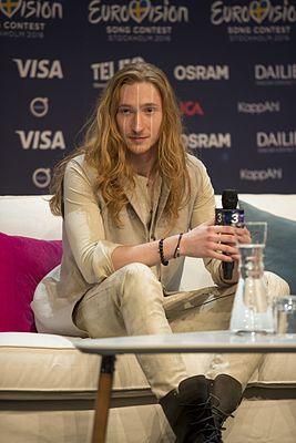 IVAN op de persconferentie van het Eurovisie Songfestival 2016