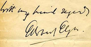 signature d'Edward Elgar