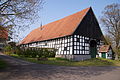 Schafscheune auf dem Hof Ermgassen im Ortsteil Greste der Gemeinde Leopoldshöhe, Kreis Lippe