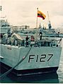In 1991, acquired from the Royal Navy along with Danae (F47), the "Eloy Alfaro" was decommissioned on 19 March 2008, after 17 years of service in the Ecuadorian Navy.