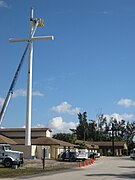 This 100 feet tall cross at Epiphany Lutheran Church, in Lake Worth, Florida conceals equipment for T-Mobile US.