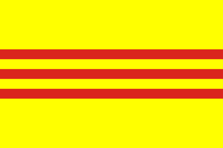 Flag of South Vietnam, still used by some overseas Vietnamese communities.