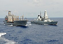 The USNS Patuxent (T-AO-201) replenishment oiler resupplying HMS Dauntless (D33) in 2012 Flickr - Official U.S. Navy Imagery - Royal Navy ship conducts replenishment at sea..jpg