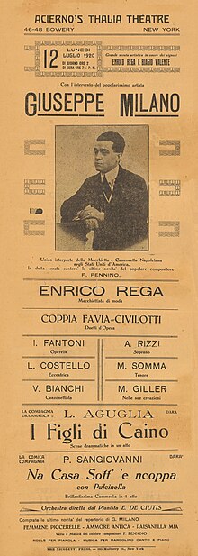 Flyer for Acierno's Thalia Theatre - July 12, 1920 (cropped).jpg