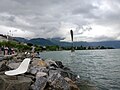 Fork of Vevey, a monument on Geneva Lake by Alimentarium