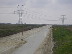 En construction, en août 2007, entre Bouzonville-aux-Bois et Ascoux, vers l'est.