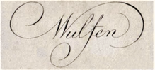 Franz Xaver von Wulfen, Autograph.png
