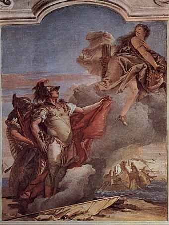 Venus Appearing to Aeneas on the Shores of Carthage, by Tiepolo (1757).