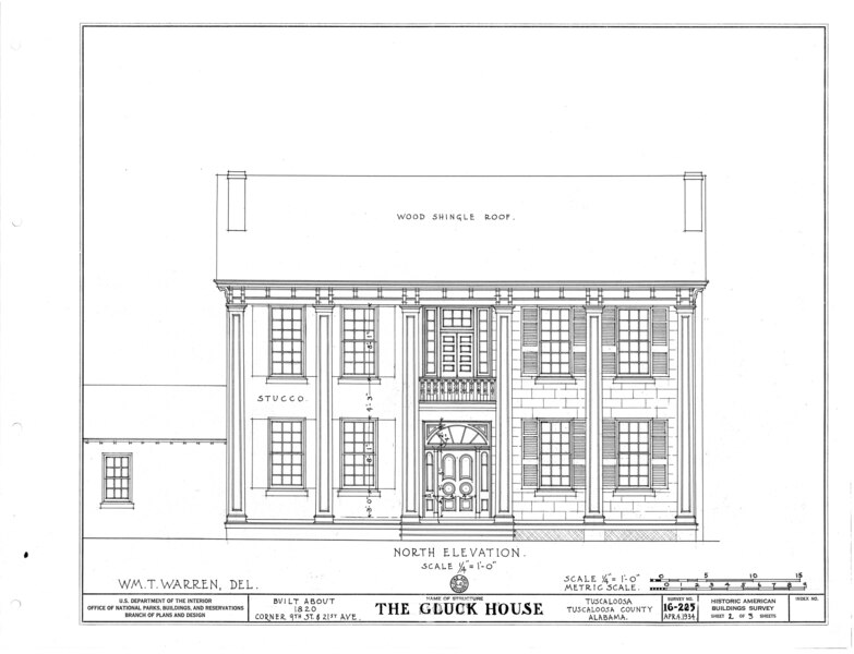 File:Gluck House, 2021 Seventh Street, Tuscaloosa, Tuscaloosa County, AL HABS ALA,63-TUSLO,12- (sheet 2 of 3).tif