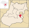 Location of Luziânia in Goiás