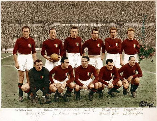 The Invincibles of the "Grande Torino", winners of five consecutive Serie A titles