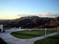 Griffith Observatory entrance lawn with Hollywood sign.jpg