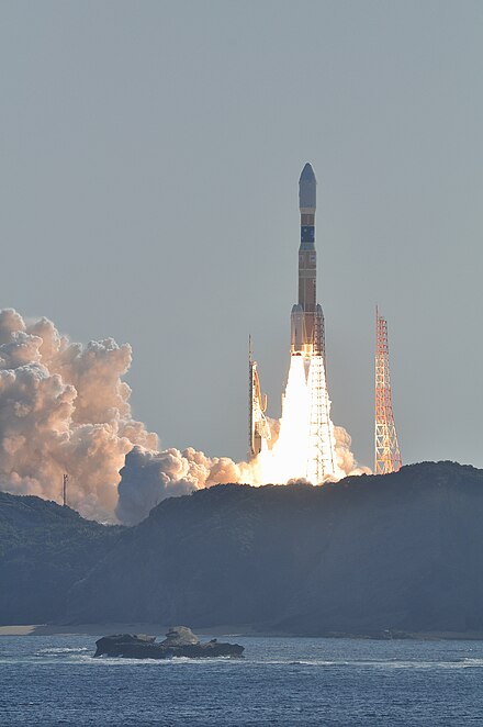 The HTV-2 departing Tanegashima spaceport bound for the International Space Station.