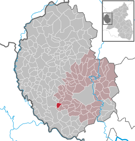 Poziția Halsdorf pe harta districtului Eifelkreis Bitburg-Prüm