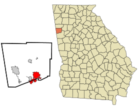 Haralson County Georgia Incorporated and Unincorporated areas Bremen Highlighted.svg