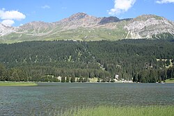 Heidsee at the foot of the Rothorn