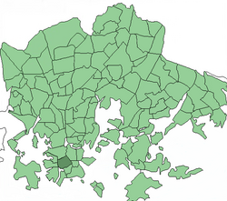 موقعیت کامپی در نقشه هلسینکی