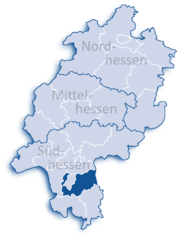 Darmstadt-Dieburg no mapa