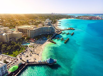 Aerial view of the Hilton Resort in Nassau