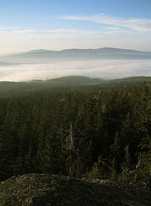 Blick auf das Hohe Fichtelgebirge