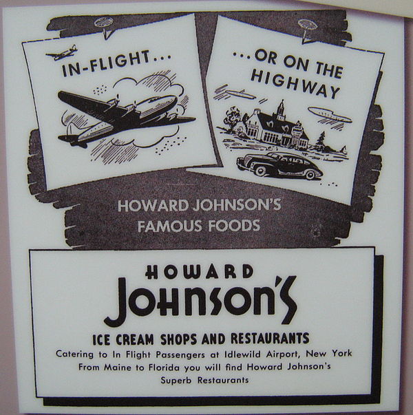Howard Johnson entered the airline catering market segment.