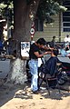 Straßenszene in Hanoi: Friseur