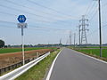 Ibaraki prefectural road route 46 (Noda-Ushiku line) in Ichinohuka,Tsukubamirai city.JPG