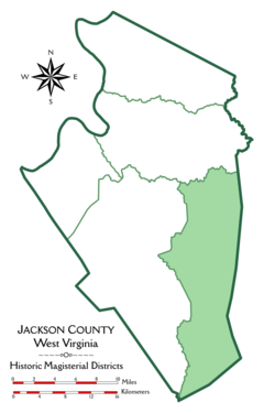 Lage des Washington District im Jackson County