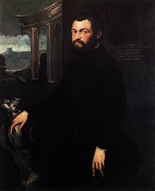 Tintoretto, Portrait of Jacopo Sansovino (before 1546), Florence, Galleria degli Uffizi. The architect also served as consultant architect for the construction of the Zecca to draw up contracts and to resolve all design-related matters. Jacopo Tintoretto 089.jpg