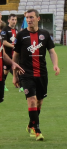 Jason Byrne photographié contre Drogheda United à Dalymount Park, août 2014.png