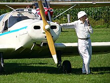 A Canadian private pilot with his Jodel D11-2. Jodel D11-2 C-FYOR 03.JPG