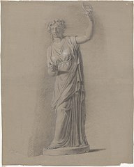 Statue af bacchantinde (med venstre hånd løftet)