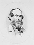 Vecchia foto di un generale confederato della guerra civile americana con la barba