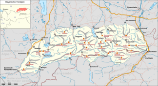 Karte der Bayerischen Voralpen