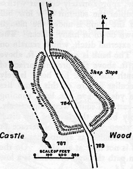 Kenwalchs Castle Somerset Map