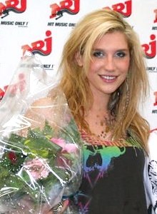 Kesha at French radio station NRJ in 2010