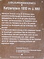 Informationstafel auf dem Ketzerstein