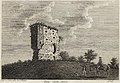 The medieval castle had fallen into ruin by the 18th century. Stones from the castle were used to build a nearby turnpike. When Francis Grose visited the ruin it was in much the same state as it can be seen in today.