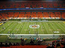 The 2014 Orange Bowl was played at Sun Life Stadium January 2010 photo. Land Shark Stadium Interior.jpg