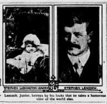 Leacock and his son in 1916
