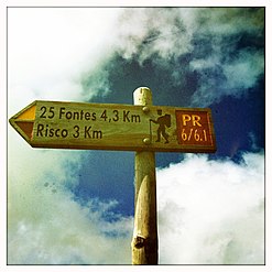 Levadas do Risco e 25 shriftlar, Madeyra - Sinal - 2012 yil avgust .jpg