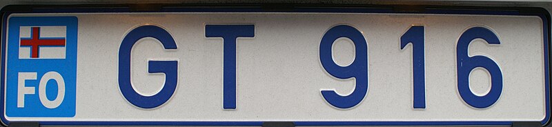 File:Licenseplate of Faroe Islands.JPG