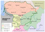 1867年至1914年左右的波蘭與俄羅斯地圖。立陶宛此時並非獨立政治實體。