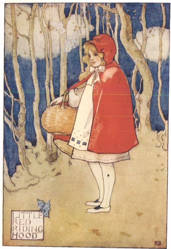 "Little Red Riding Hood" as illustrated in a 1927 story anthology